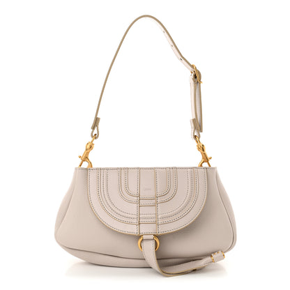 Chloe Shiny Grained Calfskin Small Marcie Clutch Wild Grey 1 of 9