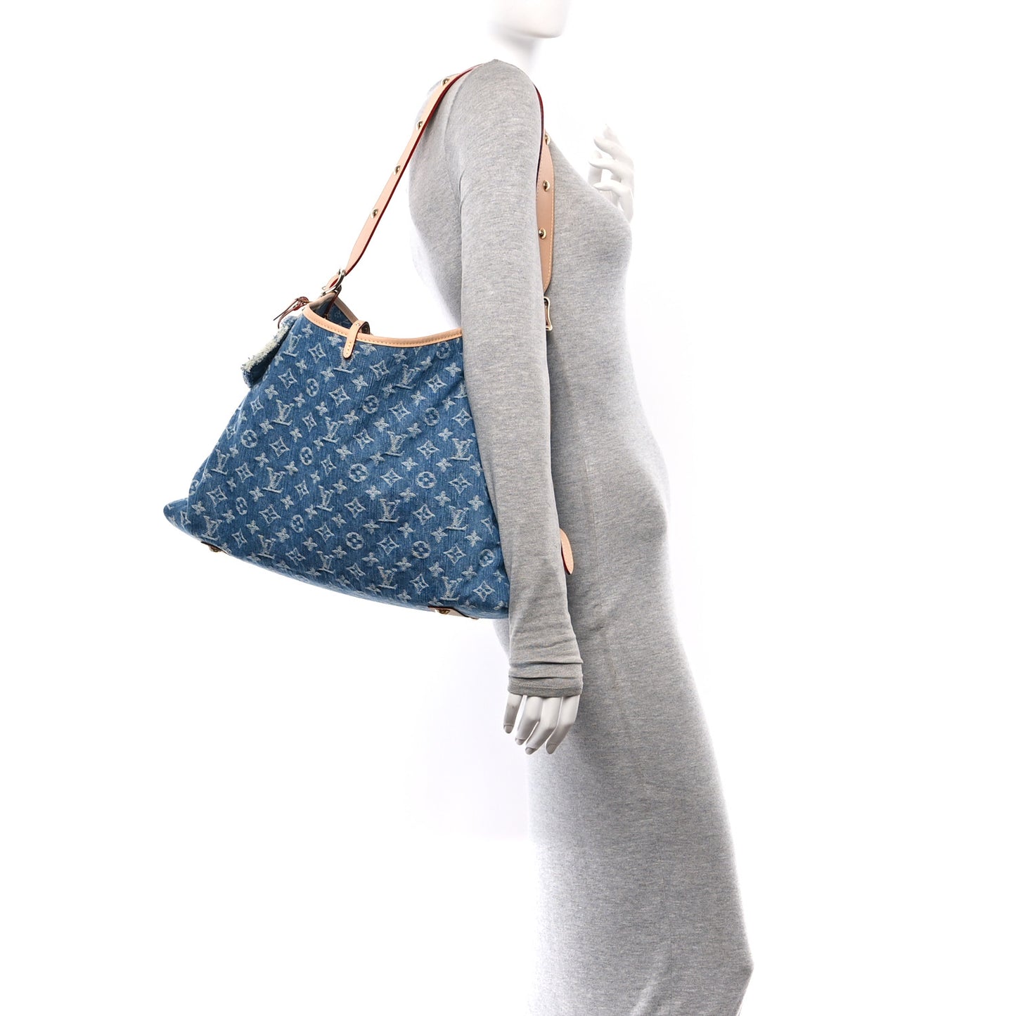 Monogram Denim CarryAll MM Blue