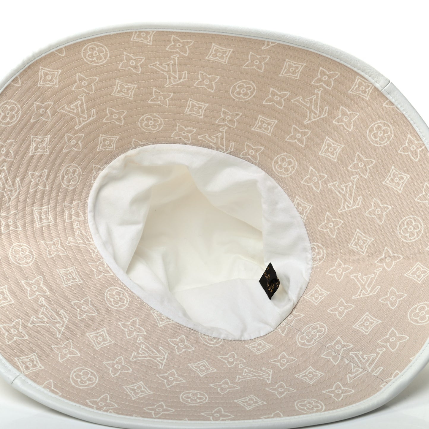 Canvas Monogram Wide Bucket Hat M Beige