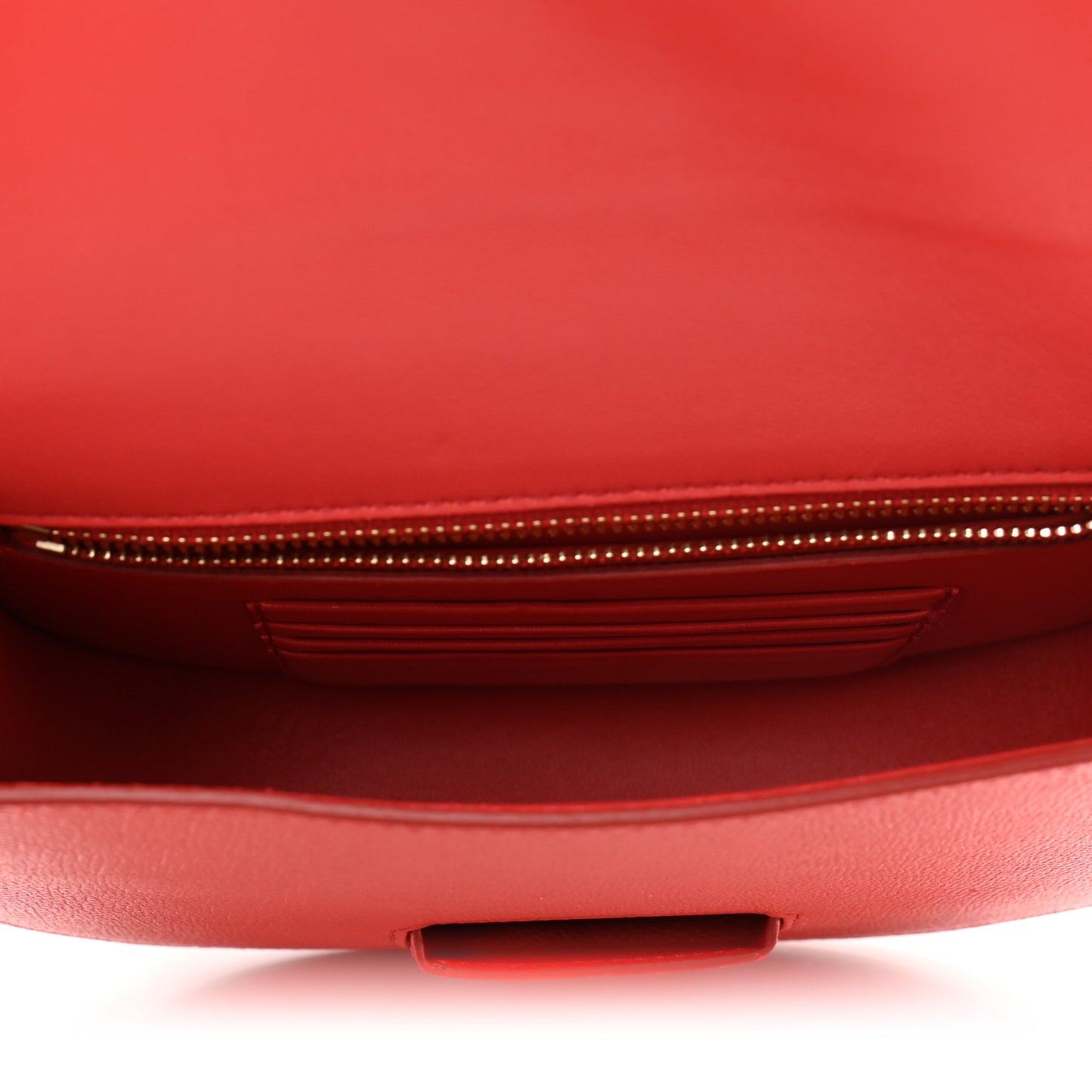 Grained Calfskin Small Trotteur Coquelicot