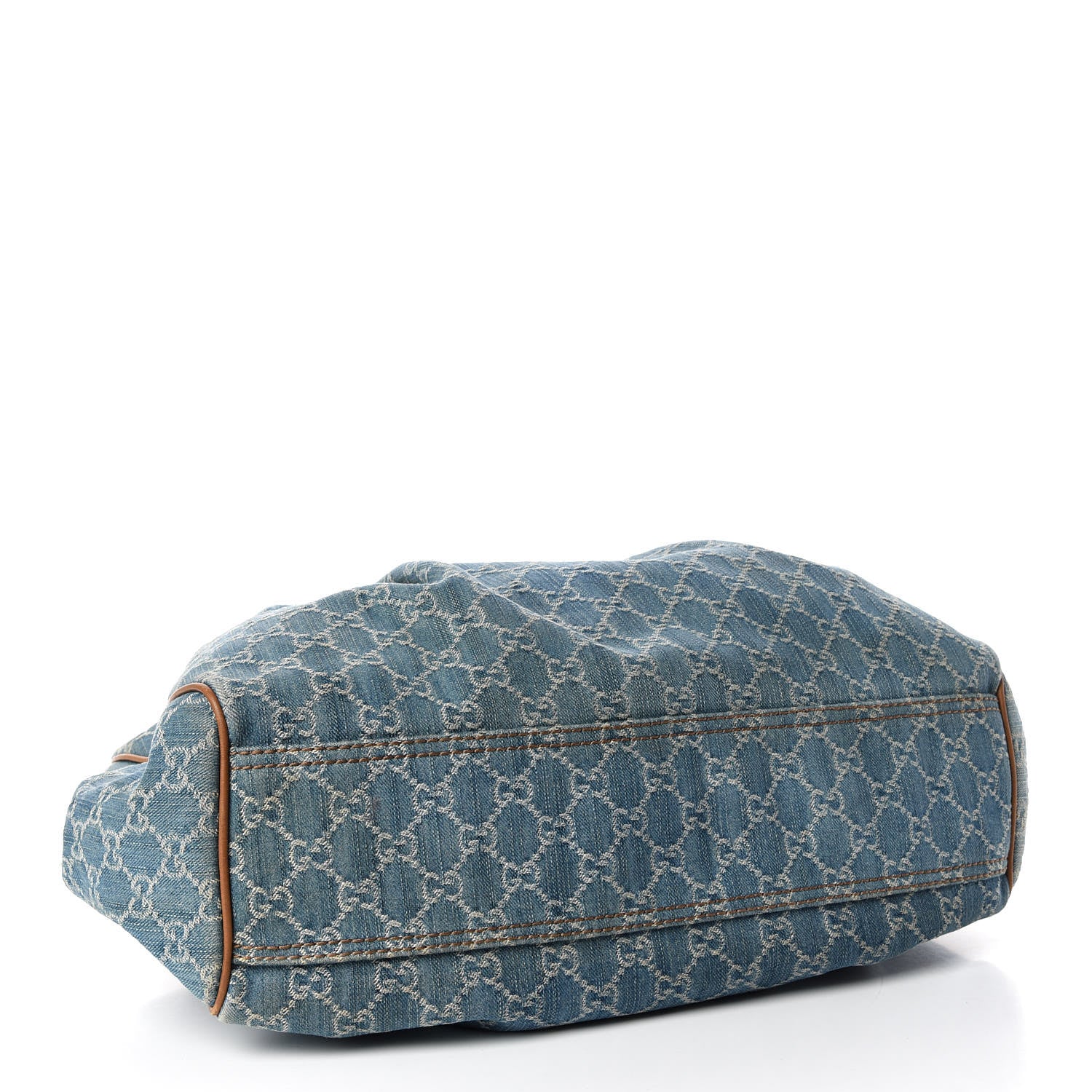 Gucci Denim Monogram Large Sukey Tote 4 of 21