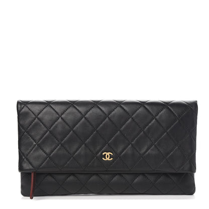 Chanel Lambskin Quilted CC Beauty Clutch Black 1 of 7
