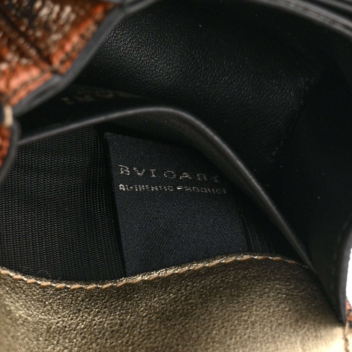 Metallic Calfskin Serpenti Forever Micro Bag  Gold