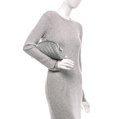 Chanel Metallic Lambskin Quilted Timeless Clutch Silver 2 of 7