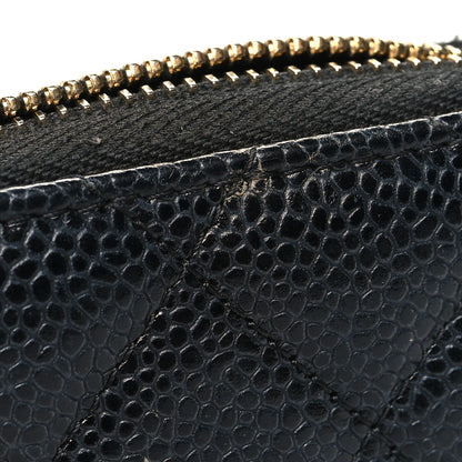 Chanel Caviar Quilted Zip Coin Purse Black 9 of 9