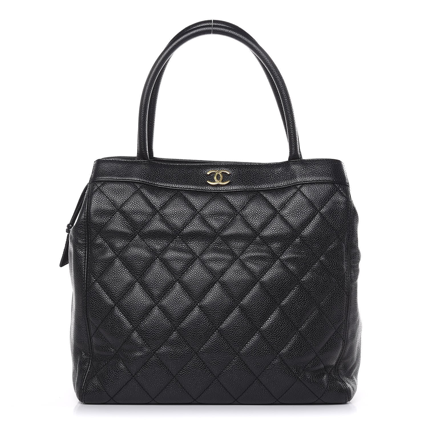 Chanel Caviar Quilted CC Shopping Tote Black 1 of 11