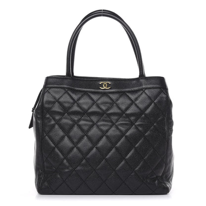 Chanel Caviar Quilted CC Shopping Tote Black 1 of 11