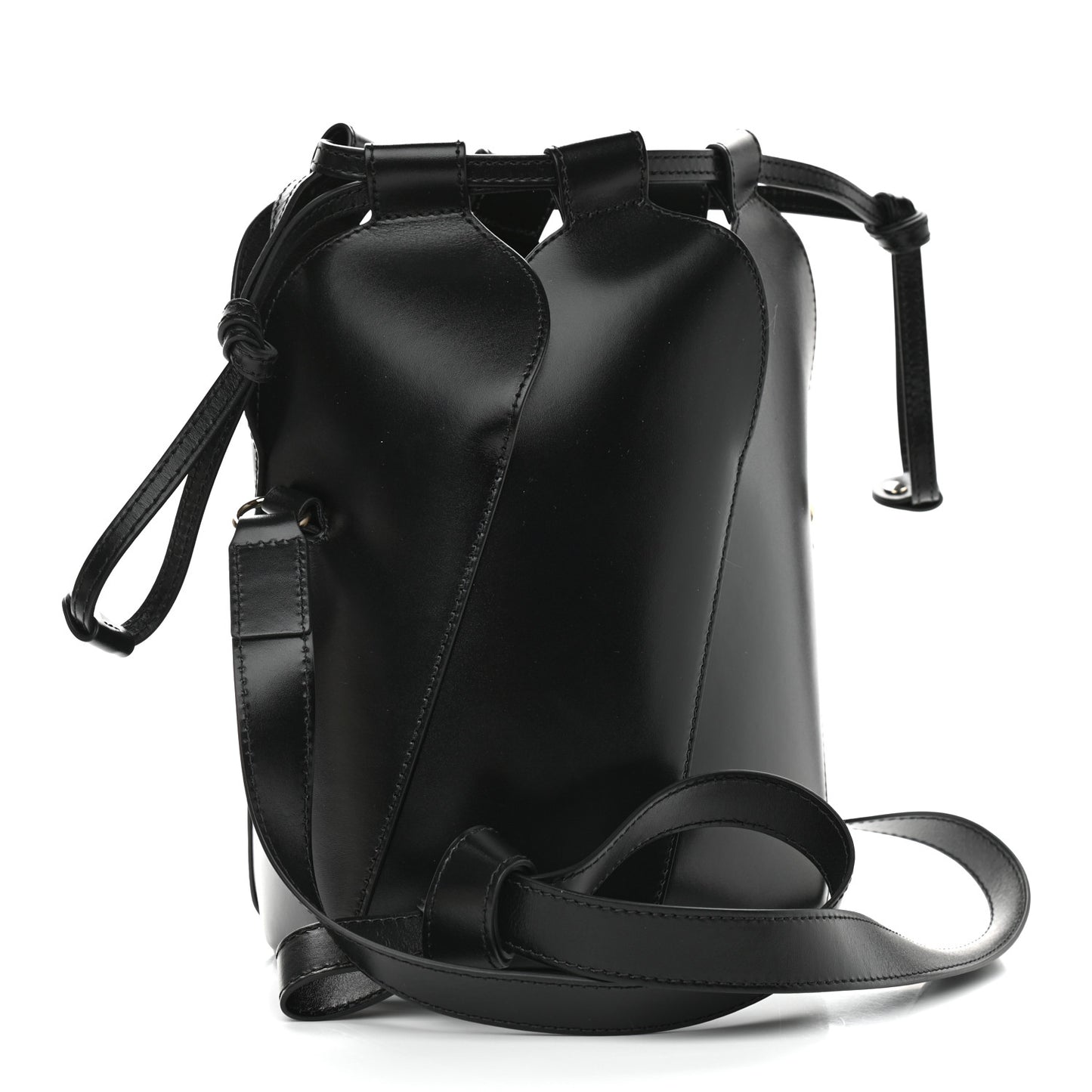 Smooth Grained Calfskin Small Tulip Bucket Bag Black