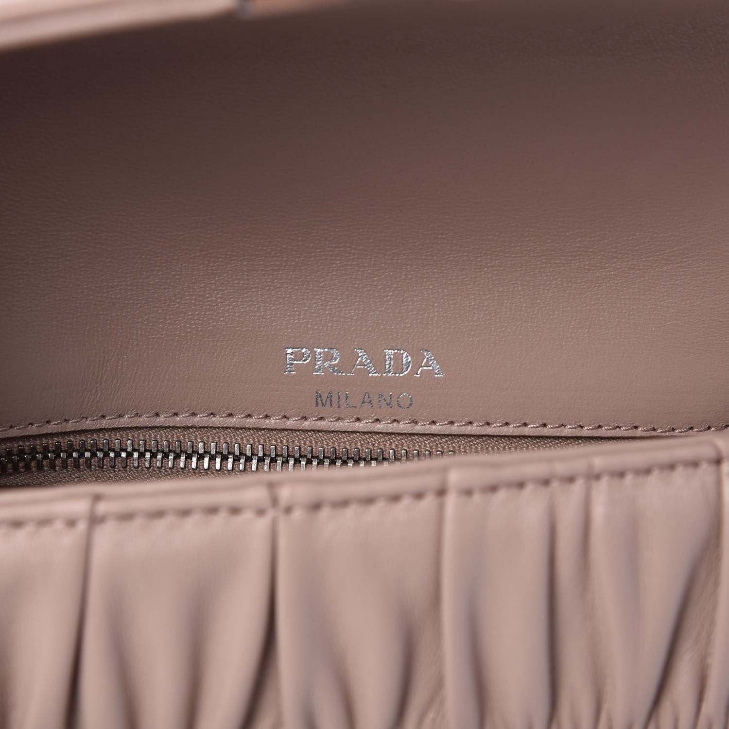 Prada Nappa Gaufre Small Sound Chain Flap Shoulder Bag Cipria 7 of 8