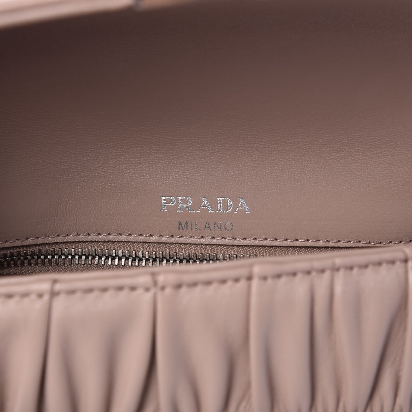 Nappa Gaufre Small Sound Chain Flap Shoulder Bag Cipria