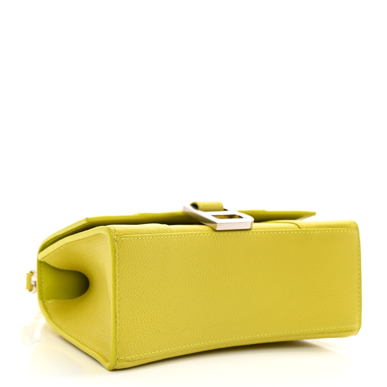 Balenciaga Grained Calfskin Hourglass Top Handle Bag XS Lime 4 of 9