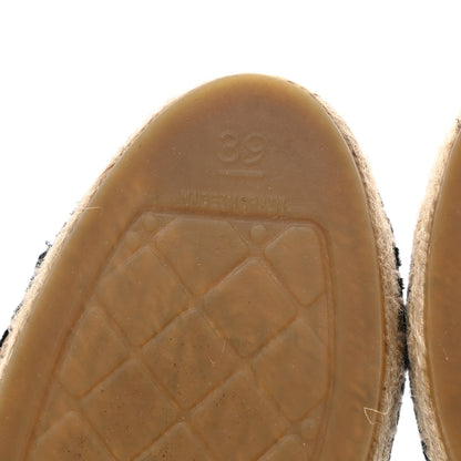 Chanel Velvet CC Espadrilles 39 Dark Navy Black 7 of 12
