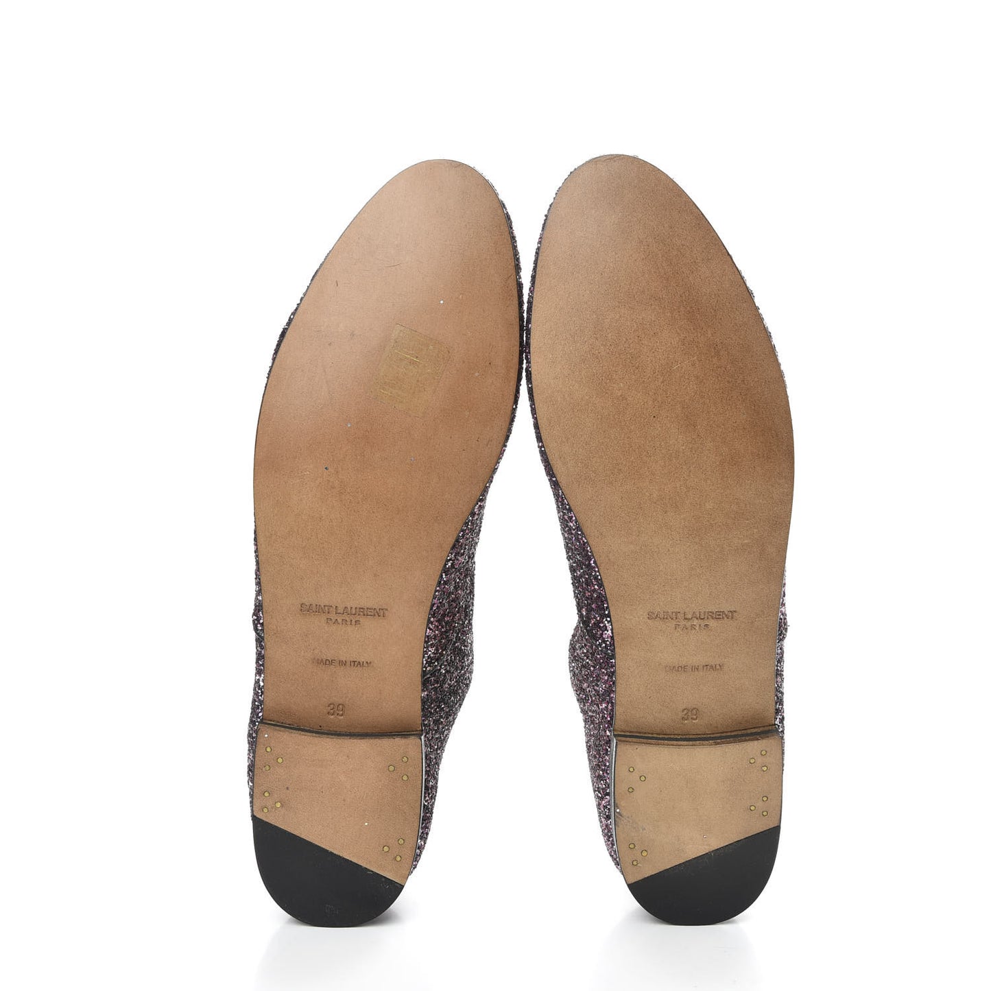 Calfskin Glitter Oxfords 39 Pink