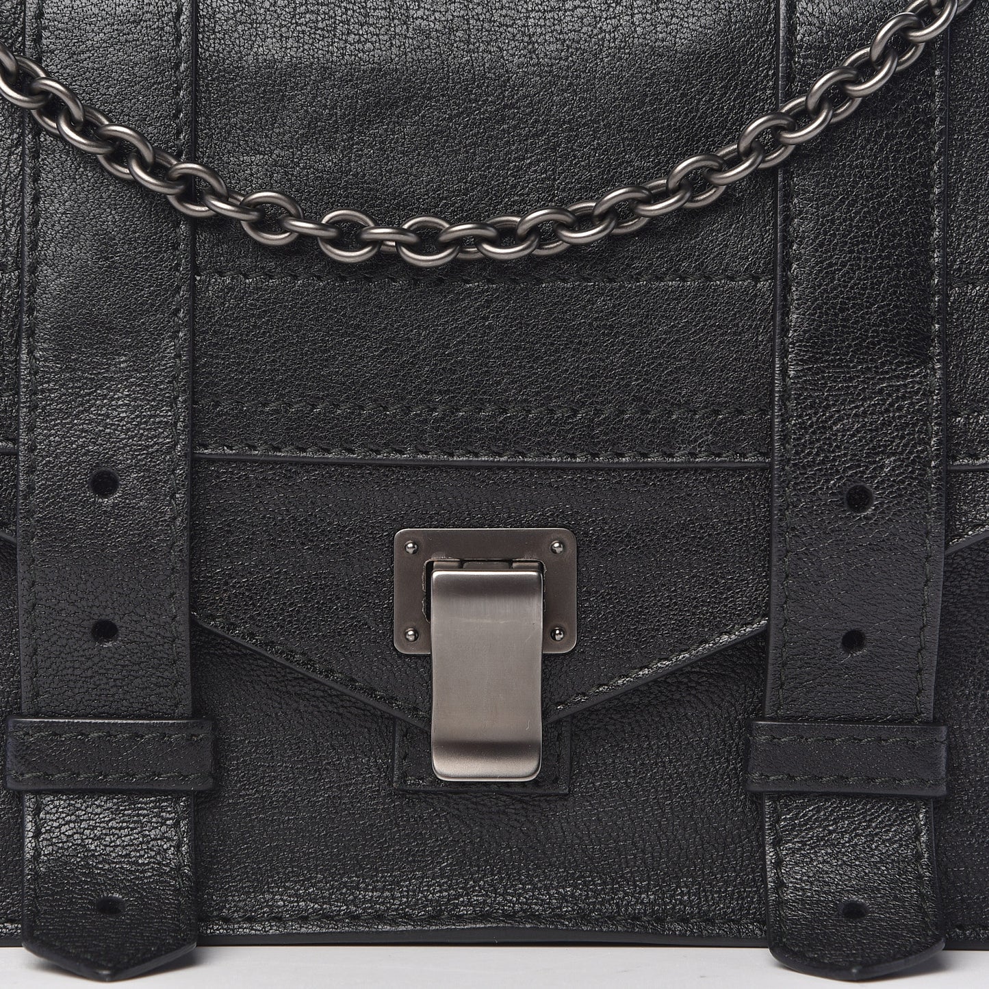 Lambskin PS1 Large Chain Wallet Black