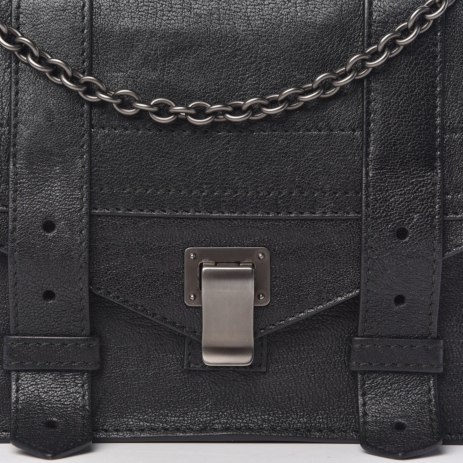 Proenza Schouler Lambskin PS1 Large Chain Wallet Black 10 of 11