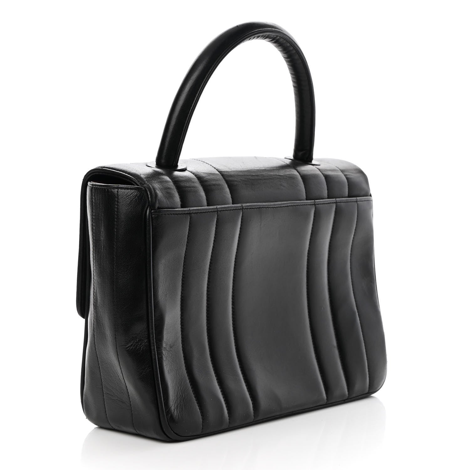 Chanel Lambskin Vertical Quilted Kelly Flap Bag Black 3 of 13