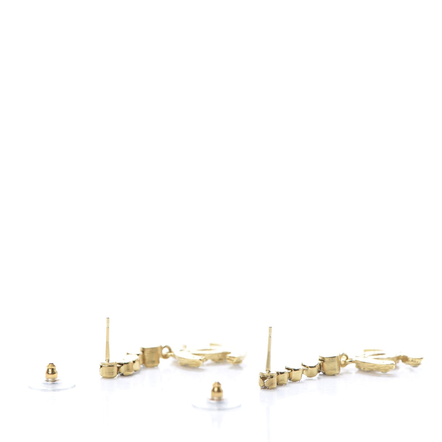 CC Crystal Drop Earrings Gold