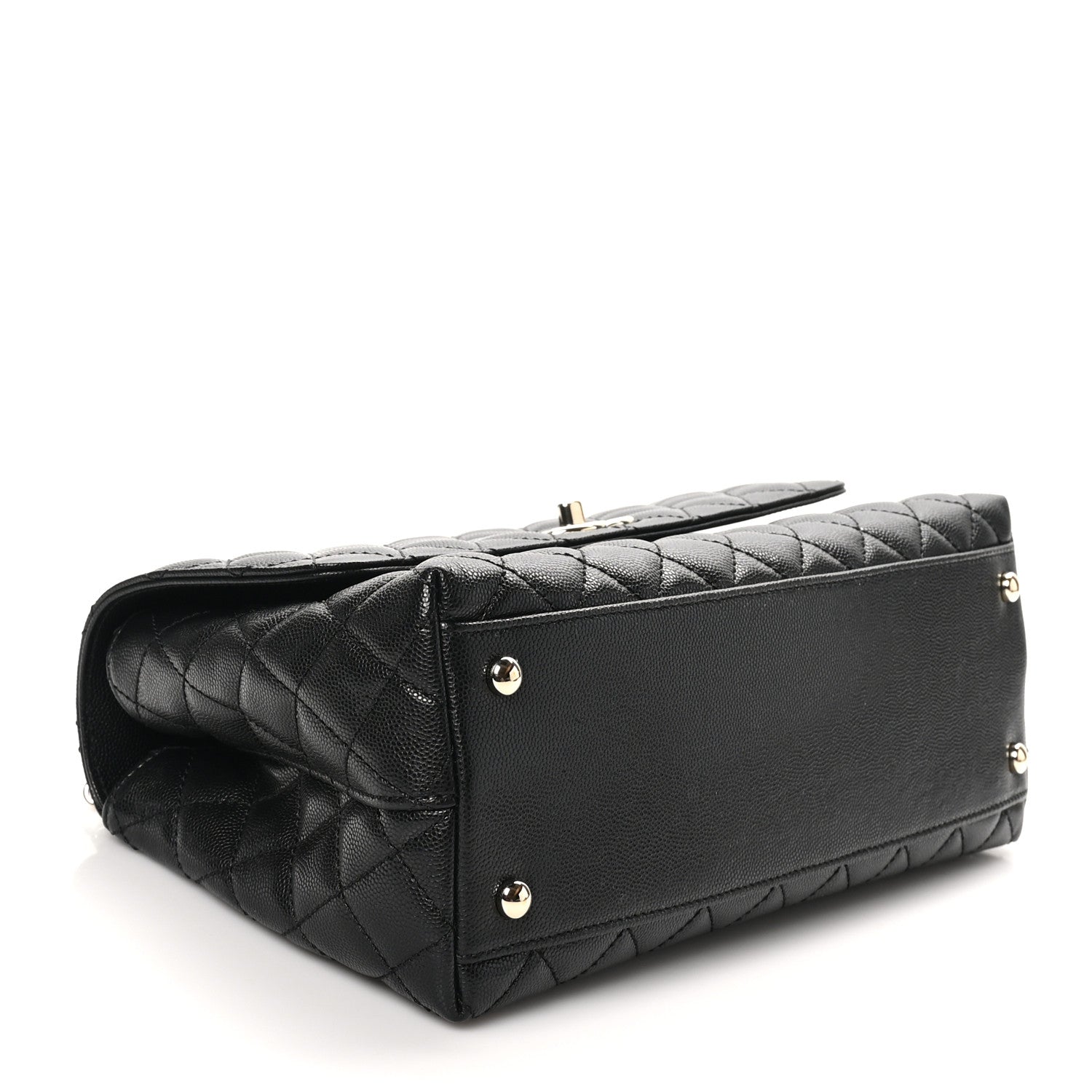 Chanel Caviar Quilted Small Coco Handle Flap Black 4 of 11