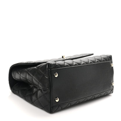 Chanel Caviar Quilted Small Coco Handle Flap Black 4 of 11