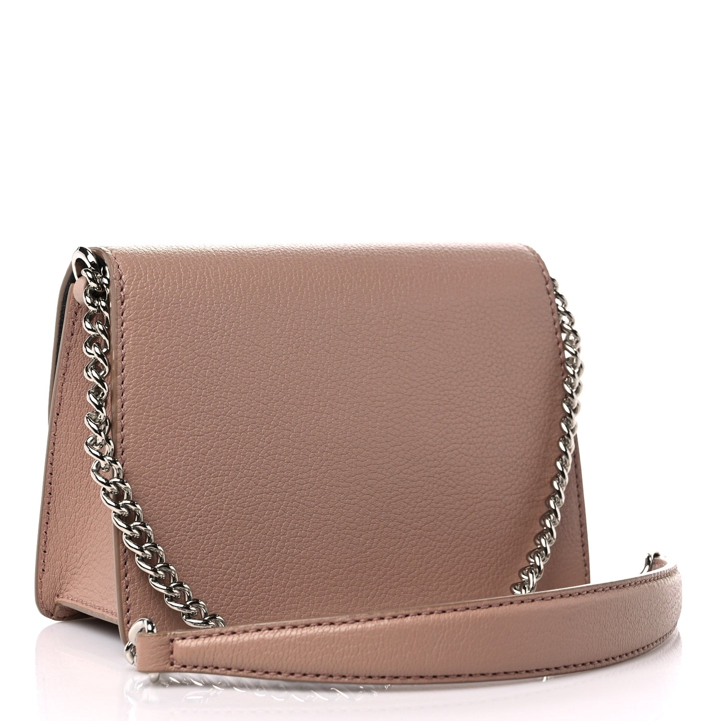 Calfskin Crystal Embellished Small Madeline Crossbody Bag Powder Pink
