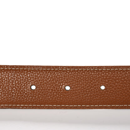 Hermes Box Togo H Belt 75 Black Gold 6 of 7