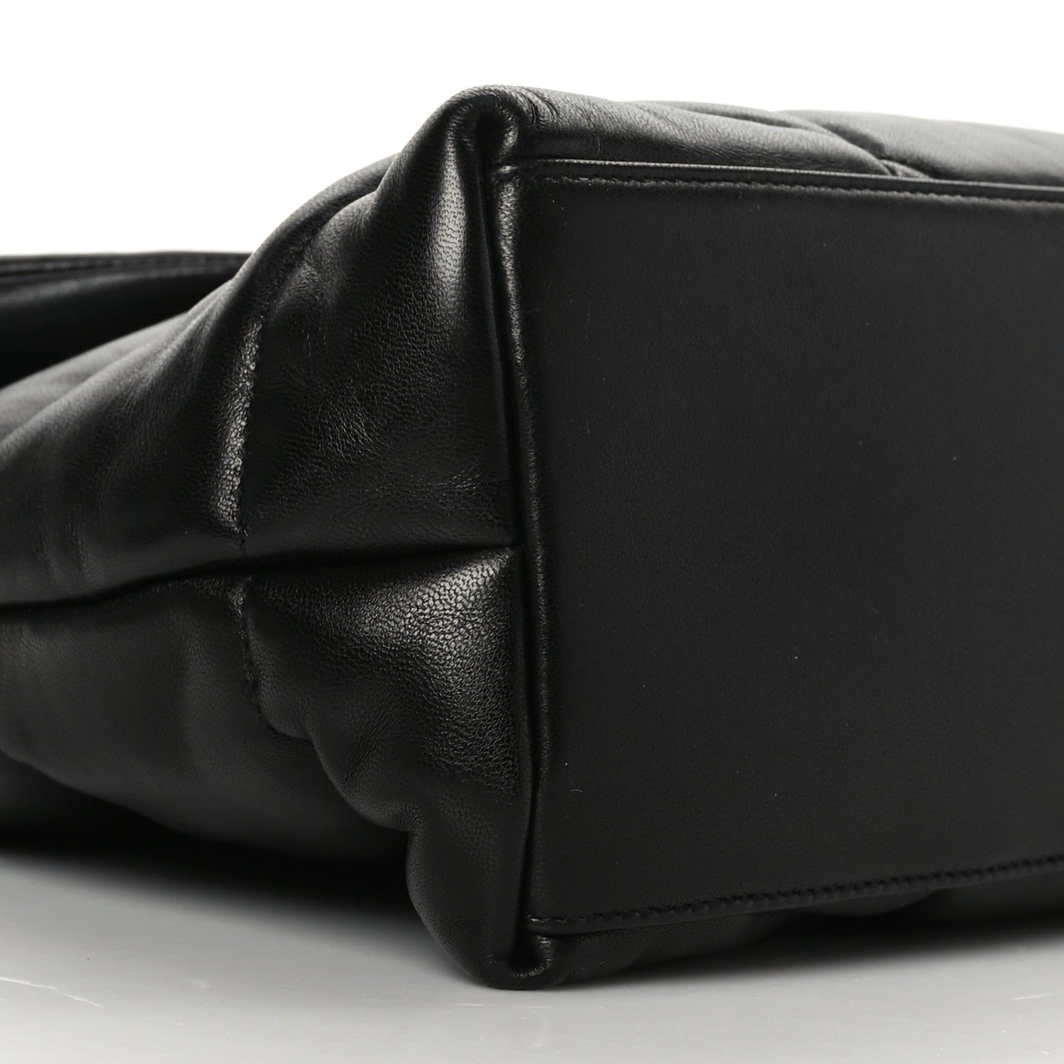 Saint Laurent Lambskin Quilted Monogram Monochrome Medium Loulou Puffer Chain Satchel Black 7 of 8