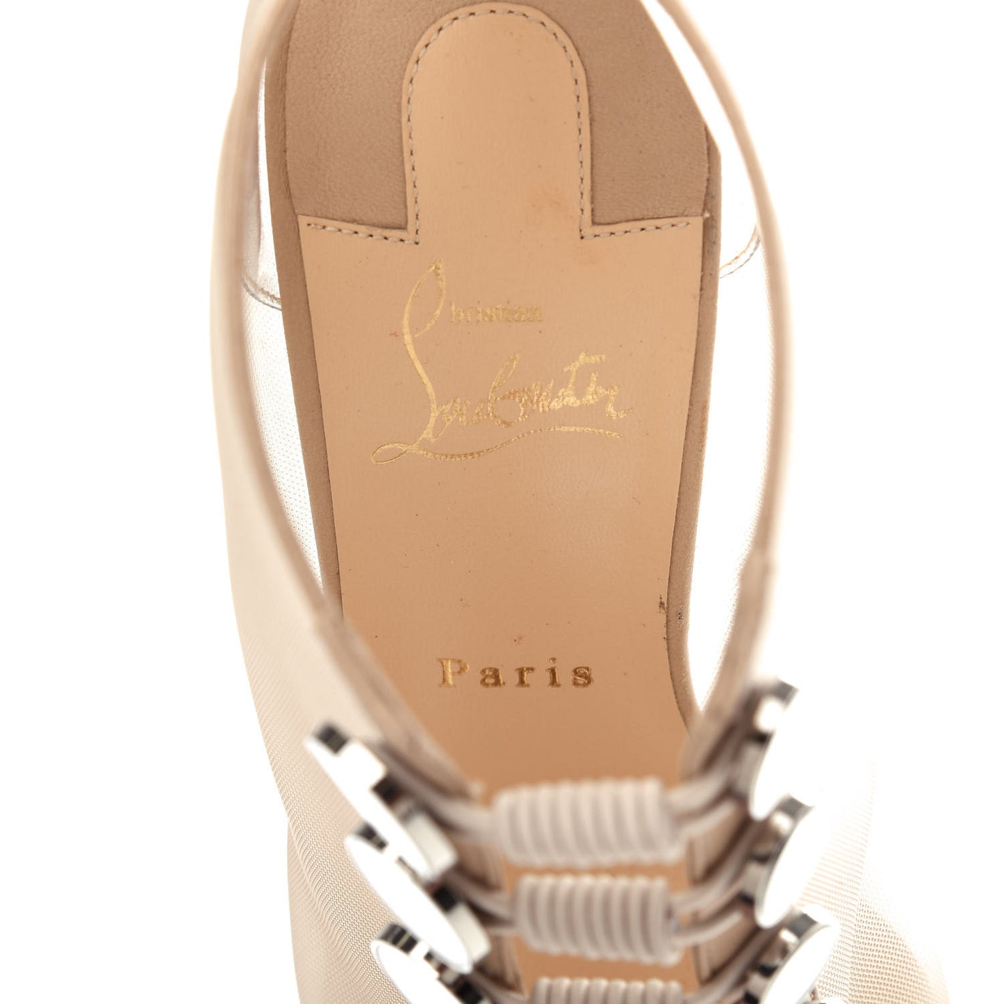 Mesh Nappa Marikate 100 Ankle Boots 40.5 Nude