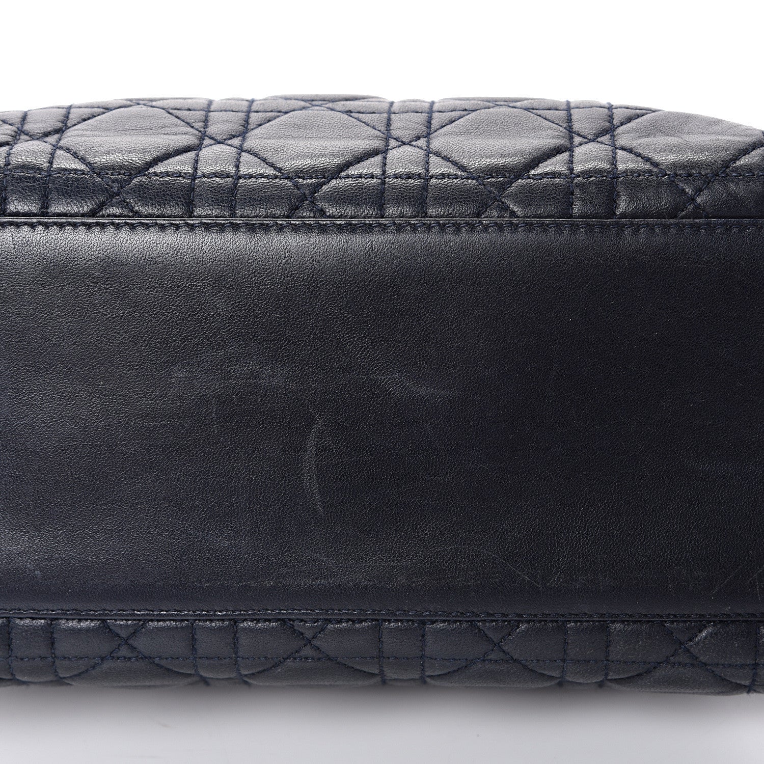 Christian Dior Lambskin Cannage Medium Lady Dior Navy Blue 12 of 21