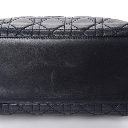 Christian Dior Lambskin Cannage Medium Lady Dior Navy Blue 12 of 21