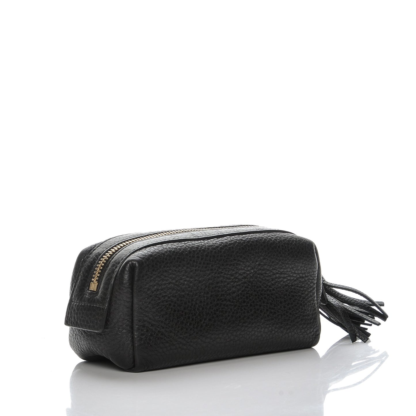 Pebbled Calfskin Soho Small Cosmetic Case Black