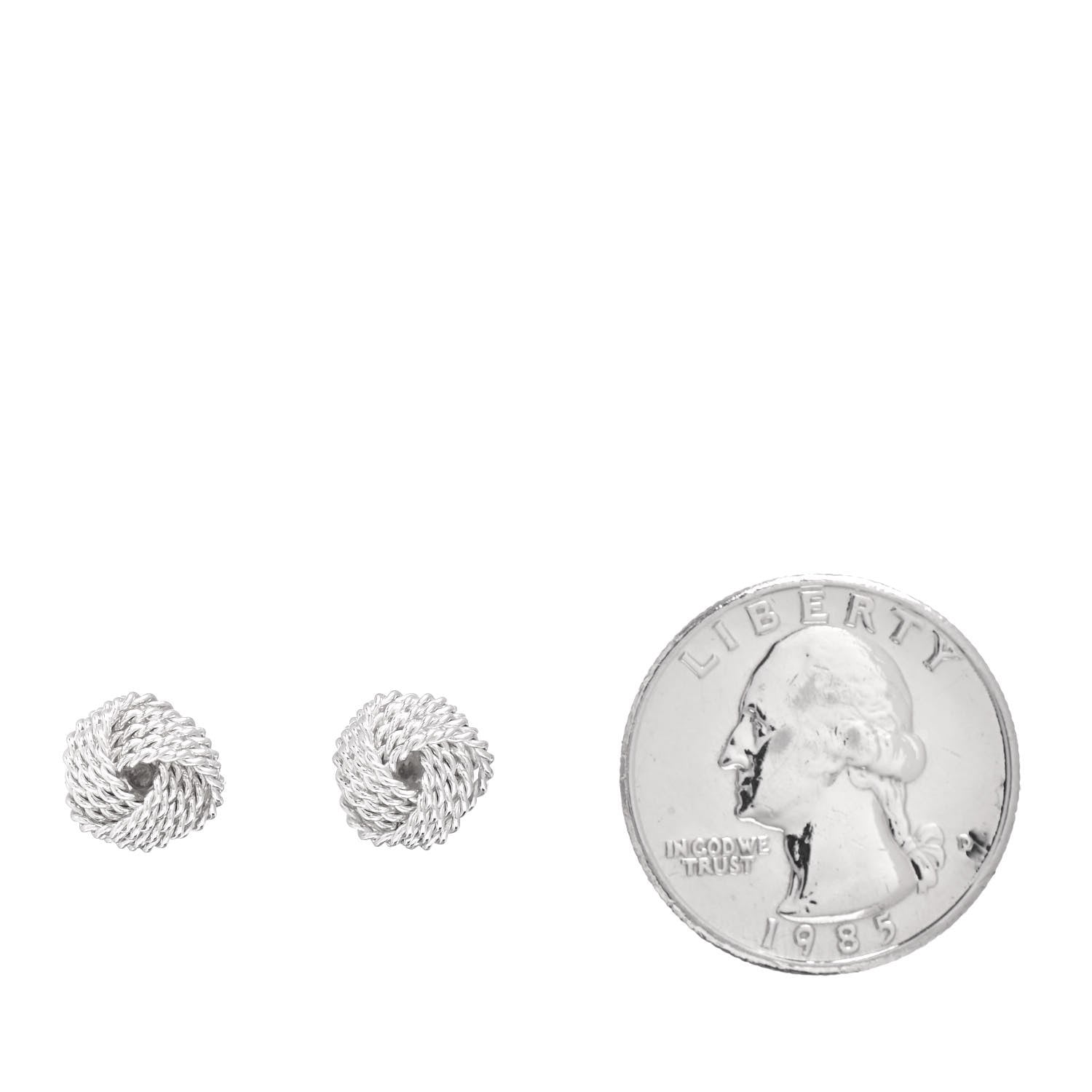 Tiffany Sterling Silver Twist Knot Earrings 2 of 4