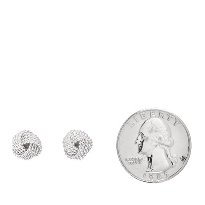 Tiffany Sterling Silver Twist Knot Earrings 2 of 4