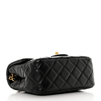 Chanel Lambskin Quilted Mini Pearl Crush Flap Black 4 of 9