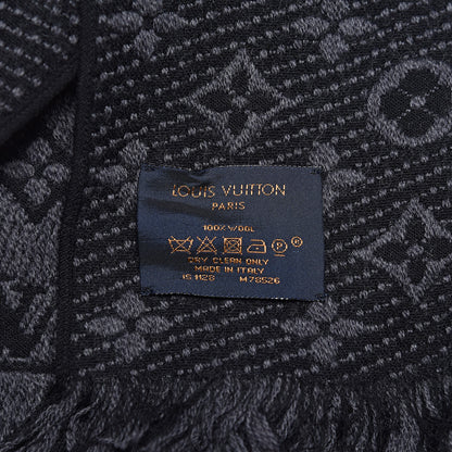 Louis Vuitton Wool Monogram Classic Scarf Charcoal Grey 4 of 4