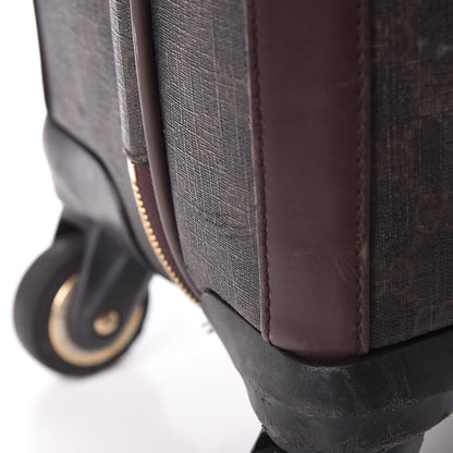 Gucci GG Supreme Monogram Four Wheel Carry On Suitcase Dark Brown 40 of 46
