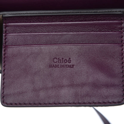 Chloe Suede Calfskin Mini Faye Shoulder Bag Intense Violine 7 of 9