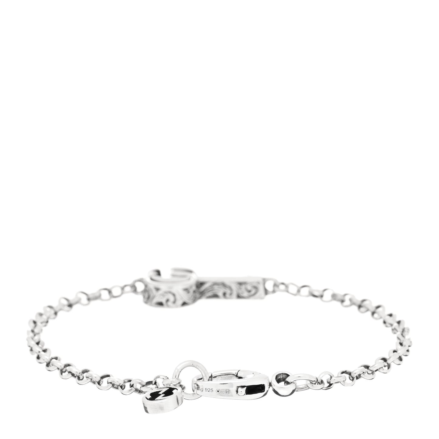 Sterling Silver Double G Key Bracelet