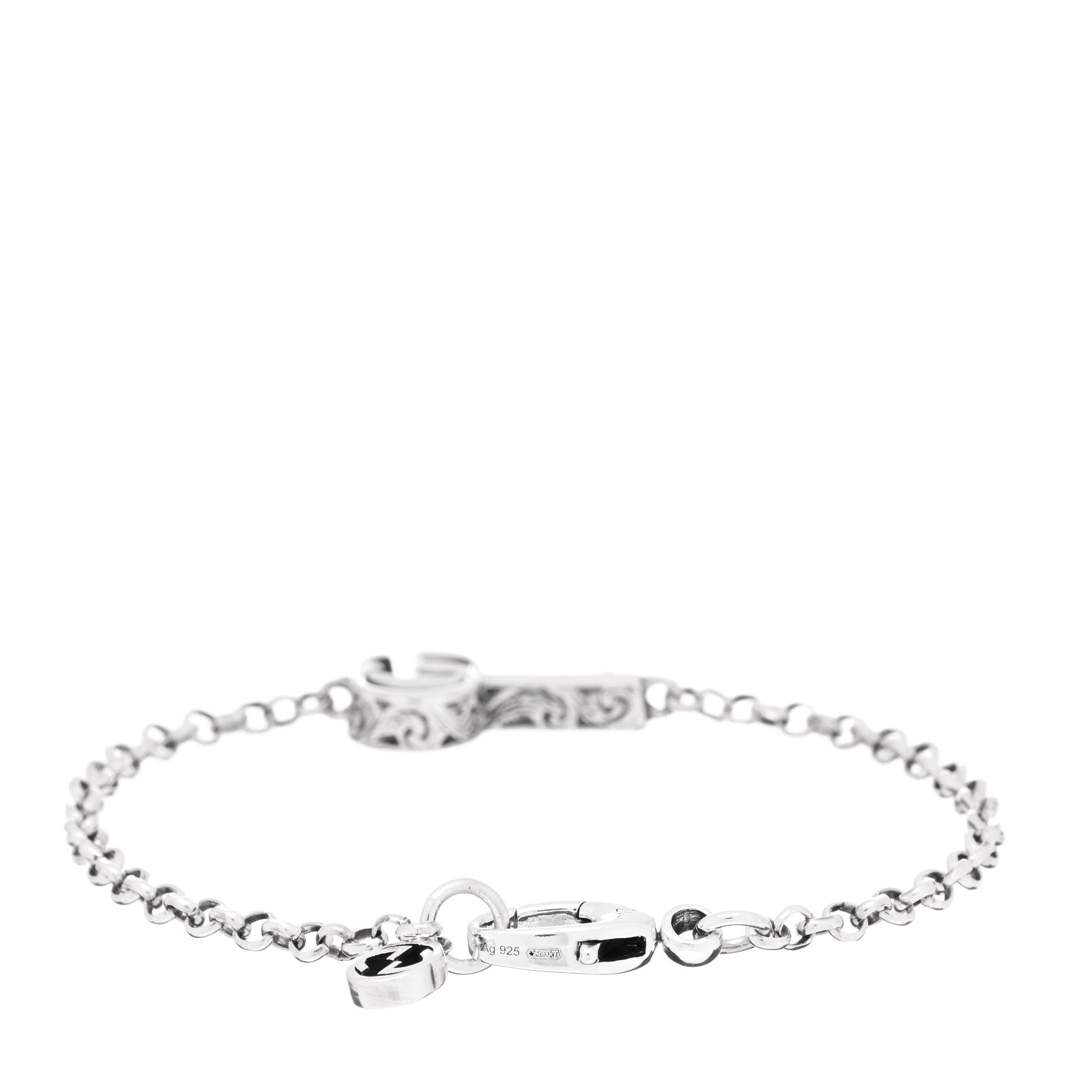 Gucci Sterling Silver Double G Key Bracelet 2 of 4