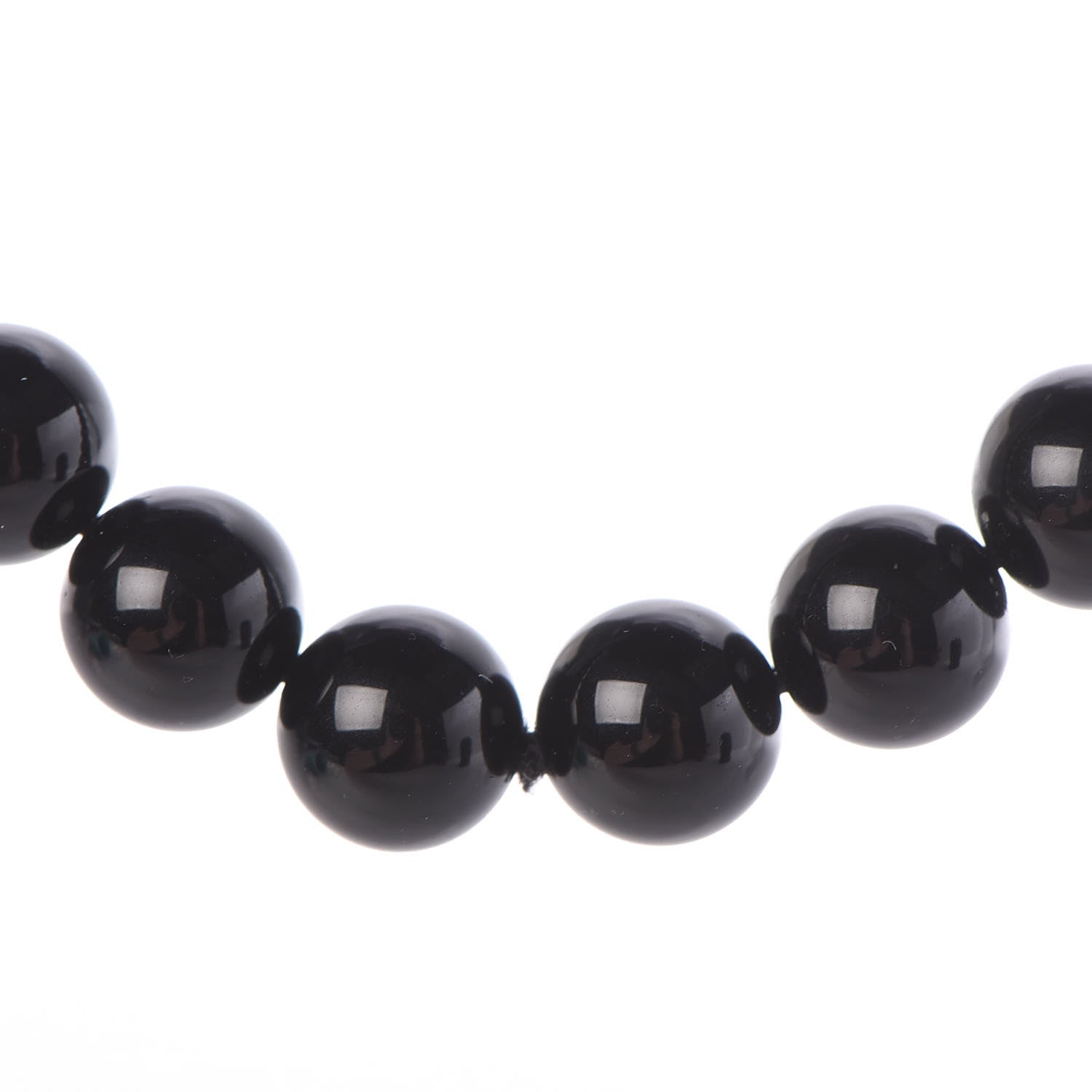 Tiffany Sterling Silver Black Onyx Bead Toggle Necklace 4 of 6