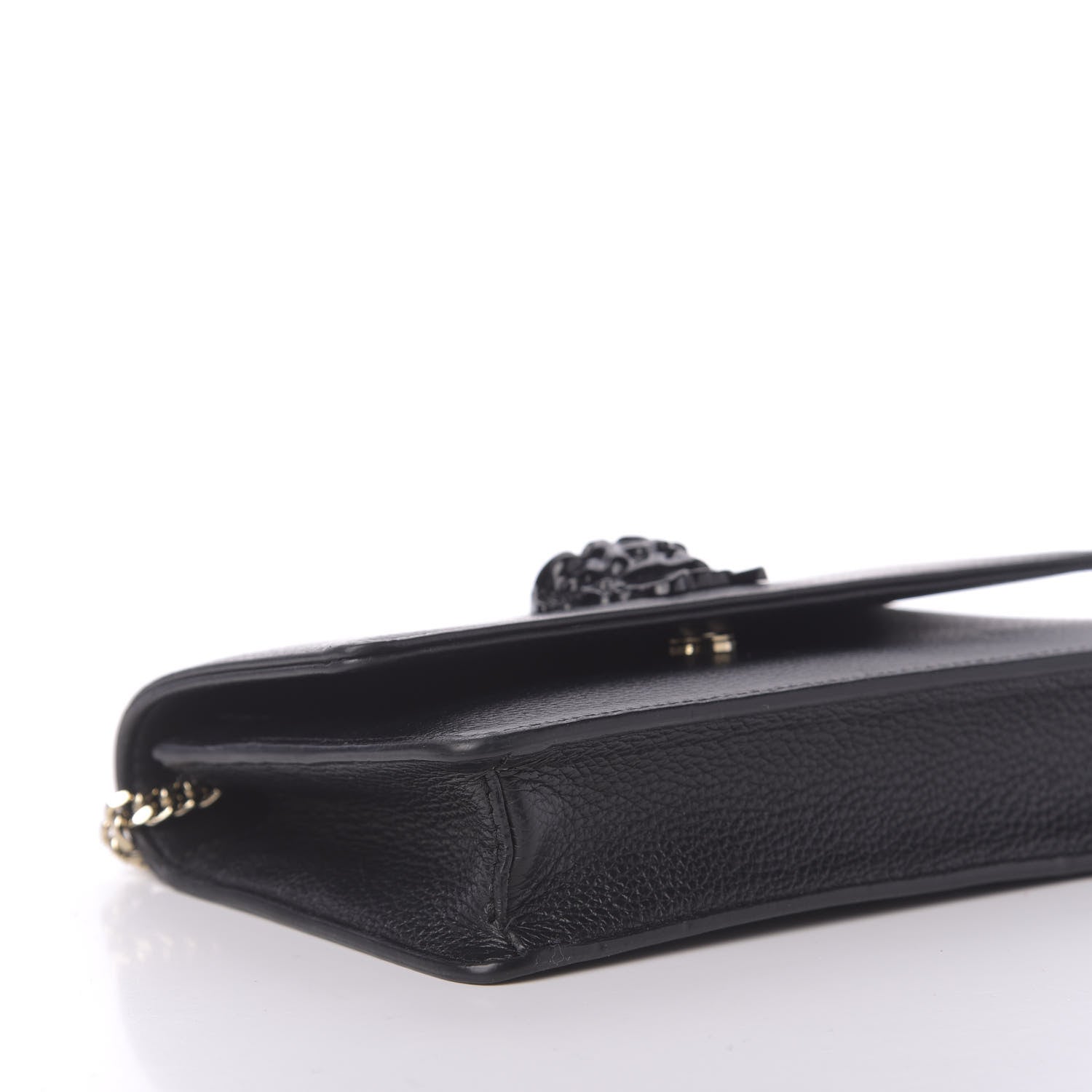 Versace Grained Calfskin Palazzo Chain Evening Bag Black 6 of 11