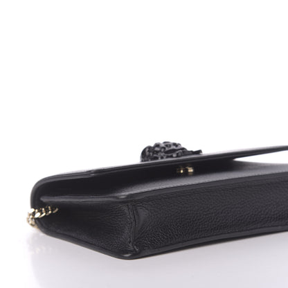Versace Grained Calfskin Palazzo Chain Evening Bag Black 6 of 11