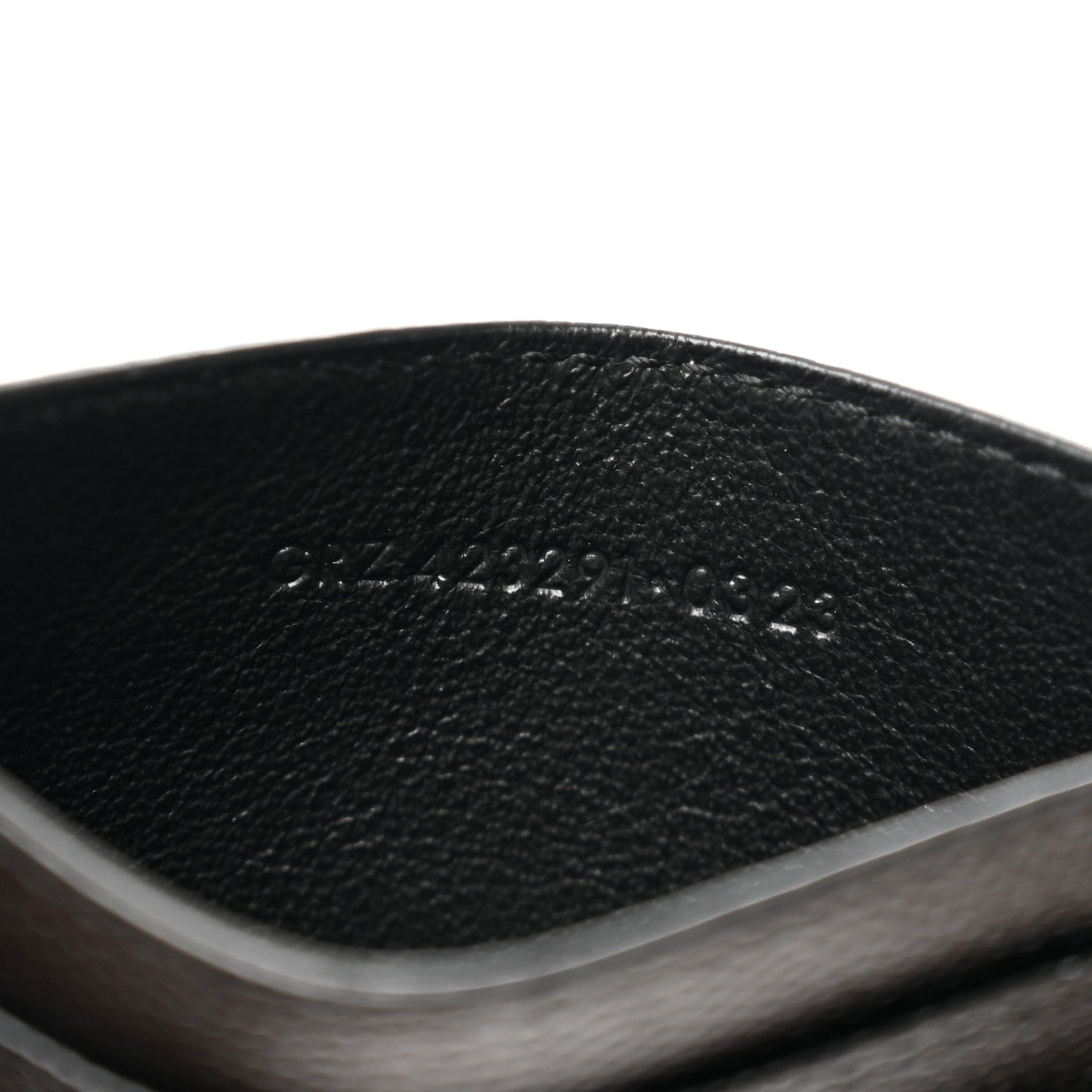 Saint Laurent Grain De Poudre Matelasse Chevron Monogram Credit Card Case Black 7 of 8