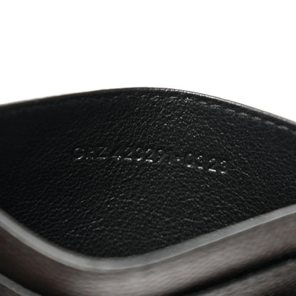 Saint Laurent Grain De Poudre Matelasse Chevron Monogram Credit Card Case Black 7 of 8