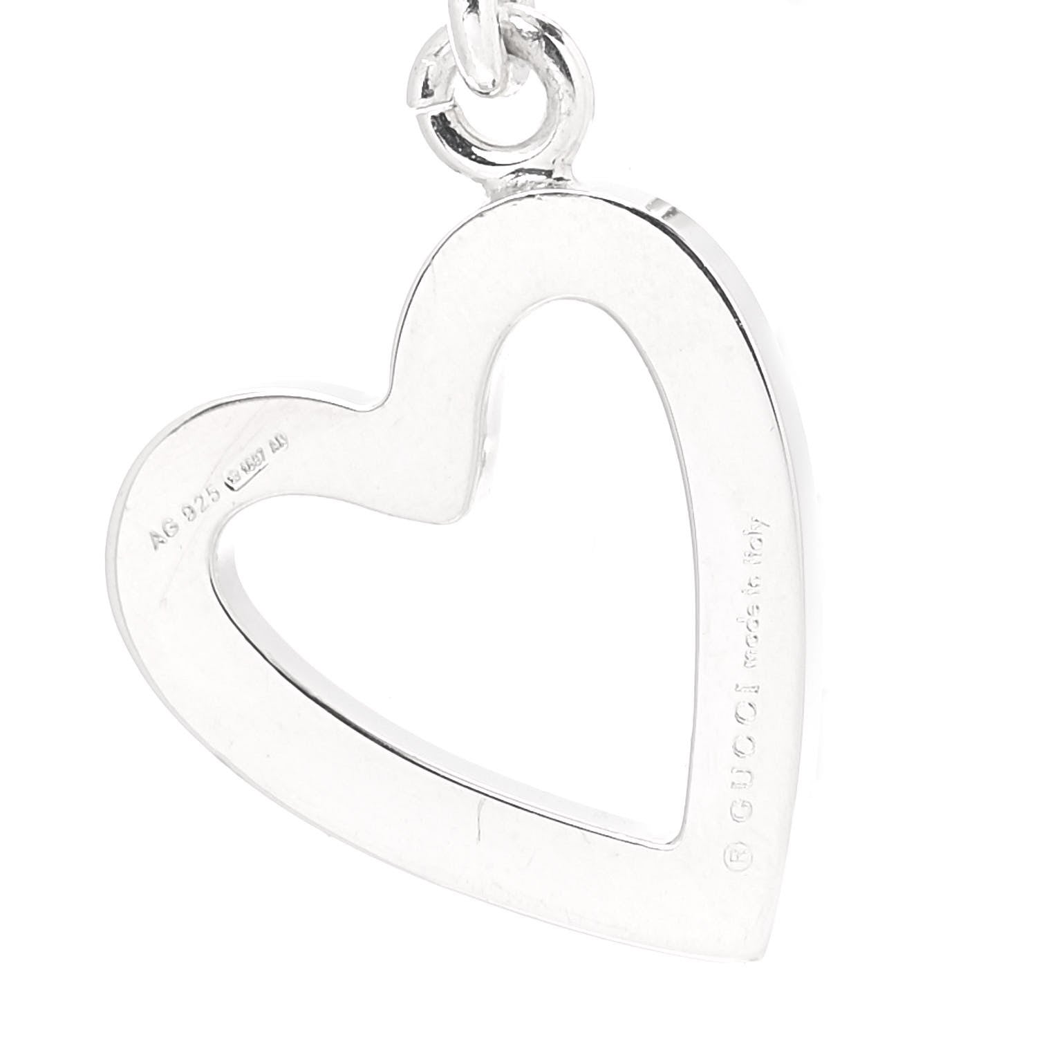 Gucci Sterling Silver Heart Toggle Necklace 4 of 4