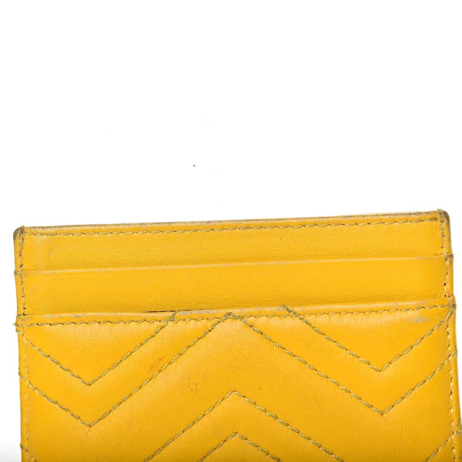 Gucci Calfskin Matelasse GG Marmont Card Holder Stone Topaz 12 of 13