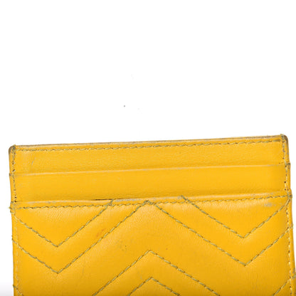 Gucci Calfskin Matelasse GG Marmont Card Holder Stone Topaz 12 of 13