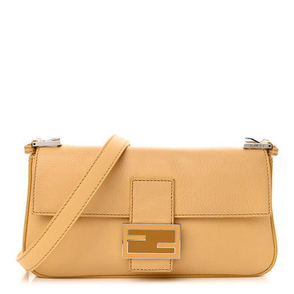 Fendi Vitello Enamel Interchangeable Strap Baguette Giallo Alchemy 1 of 14