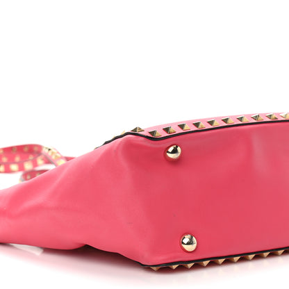 Valentino Garavani Vitello Small Rockstud Tote Deep Rose 8 of 17