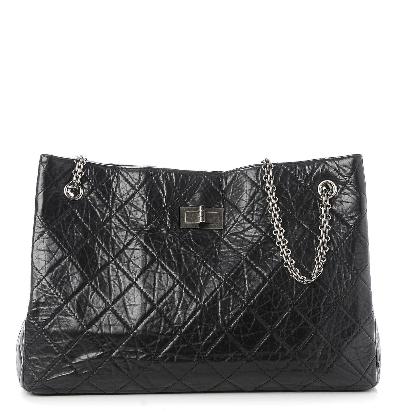Aged Calfskin Reissue 2.55 Tote Black