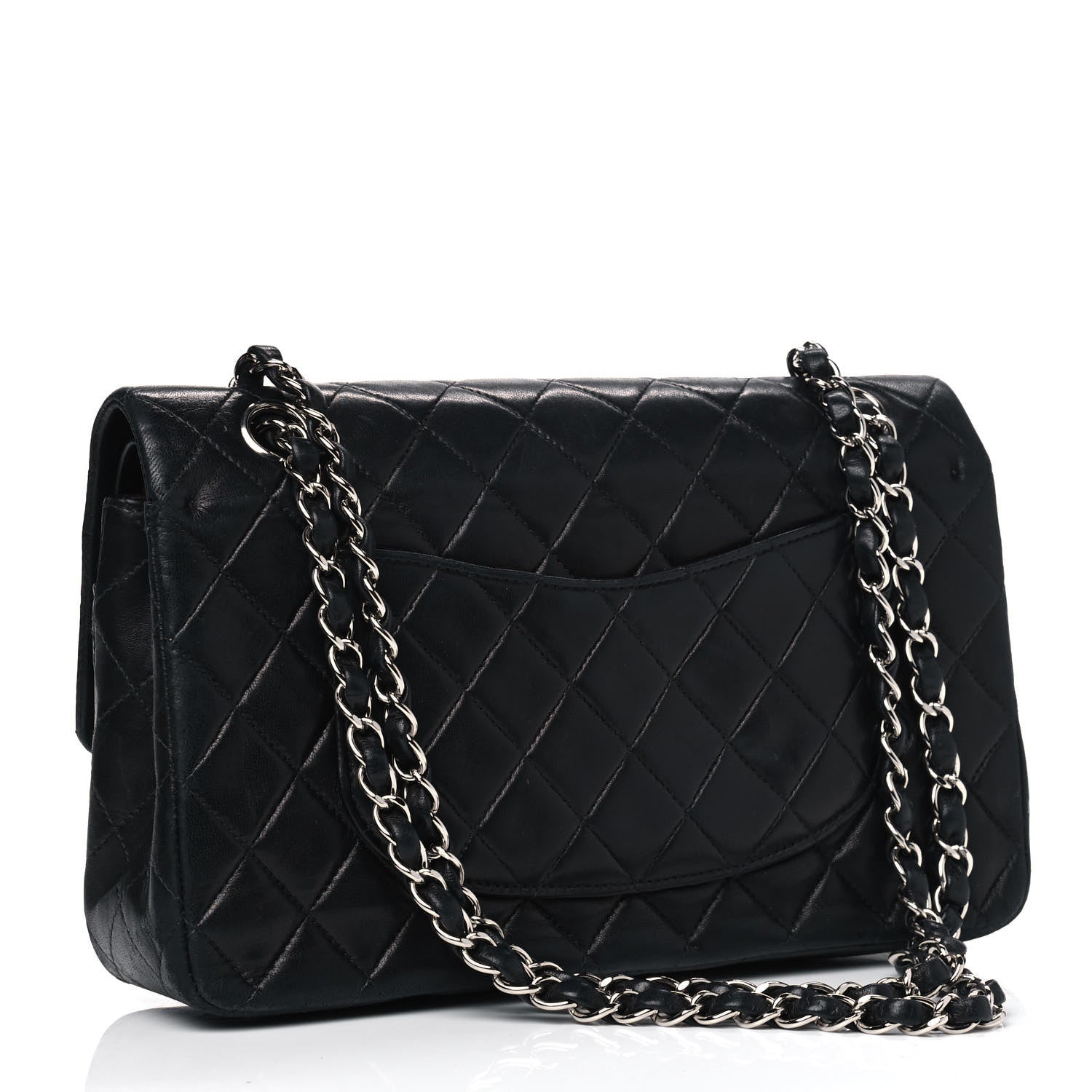 Chanel Lambskin Quilted Medium Double Flap Black 2 of 11